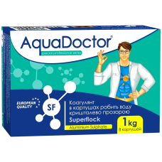 Засіб проти мутності води в басейні у картушах Aquadoctor Superflock 1 кг