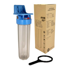 Корпус фильтра прозрачный Aquafilter AHB-FH20CB Big Blue 20" 