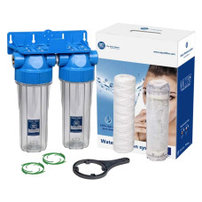 Магистральный фильтр Aquafilter FHPRCL34-B1-TWIN с картриджами