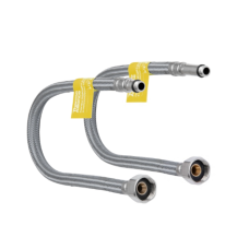 Шланг для змішувача Forte 40 см, NYLON, М10х1/2"В (пара) SF390W40 Thermo Alliance