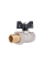 Кран кульовий Base 1/2"ВЗ прямий, з американкою, латун., нікельов., PN40, метелик SD221W15 Thermo Alliance