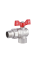 Кран кульовий Forte 3/4"ВЗ кутовий, з американкою, нікел., метелик SF221W20 Thermo Alliance