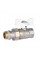 Кран кульовий Standart 1/2"ВЗ прямий, з американкою, латун., нікельов., конус, PN40, антипротікання, метелик SD900NW15PN40 Thermo Alliance