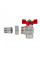 Кран кульовий Icma FAR. ROSSA 1/2" кутовий №361 (87361AD11)