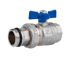 Кран кульовий "Американка" Icma Blue 1" з антипротіканням прямий №215 (87215AF12)