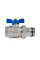 Кран кульовий "Американка" Icma Blue 1" з антипротіканням прямий №215 (87215AF12)