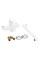 Змішувач для ванни 35W 005, Chrome/White (k35) з довгим поворотним виливом BRIN35W005 Brinex