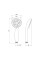 Лійка для ручного душу Лейки Lidz Niagara 05 80 мм округла LDNIA05CRM22037 Chrome