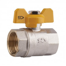 Кран кульовий SD Plus 1/2" ВР для газу (метелик) SD602G15