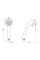 Лійка для ручного душу Niagara 02, d67 мм, Chrome округла LDNIA02CRM22035 Lidz