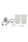 Склянка з тримачем Lidz Oreo 0402 подвійний настінний (матове скло) LDORE0402CRM22164 Chrome