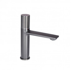 Змішувач для раковини Qtap Brno з прогресивним картриджем 1067103K Gunmetal Black PVD