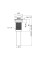 Донний клапан для раковини Qtap PU03 70х70х227.5 Matt black (QT066PU03MB)