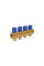 Колектор Icma з регулювальними вентилями 1" 4 виходи №1105 (Blue) (871105PJ0512)